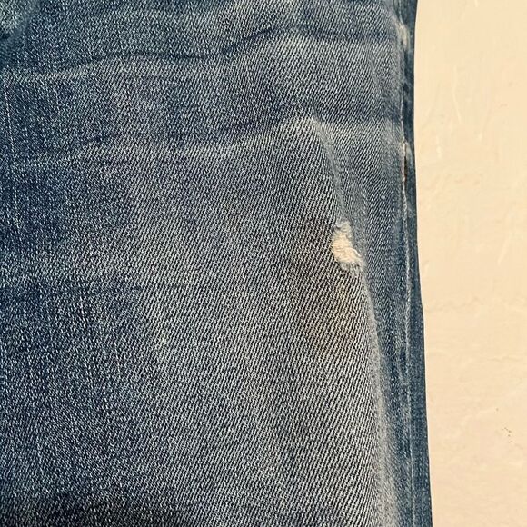 Rag and Bone Destroyed Heavily Distressed Ripped Kennedy Blue Denim Jeans - Picture 14 of 16